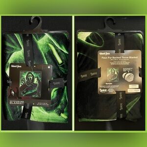 Officially licensed Green Ghost Face Fleece Blanket